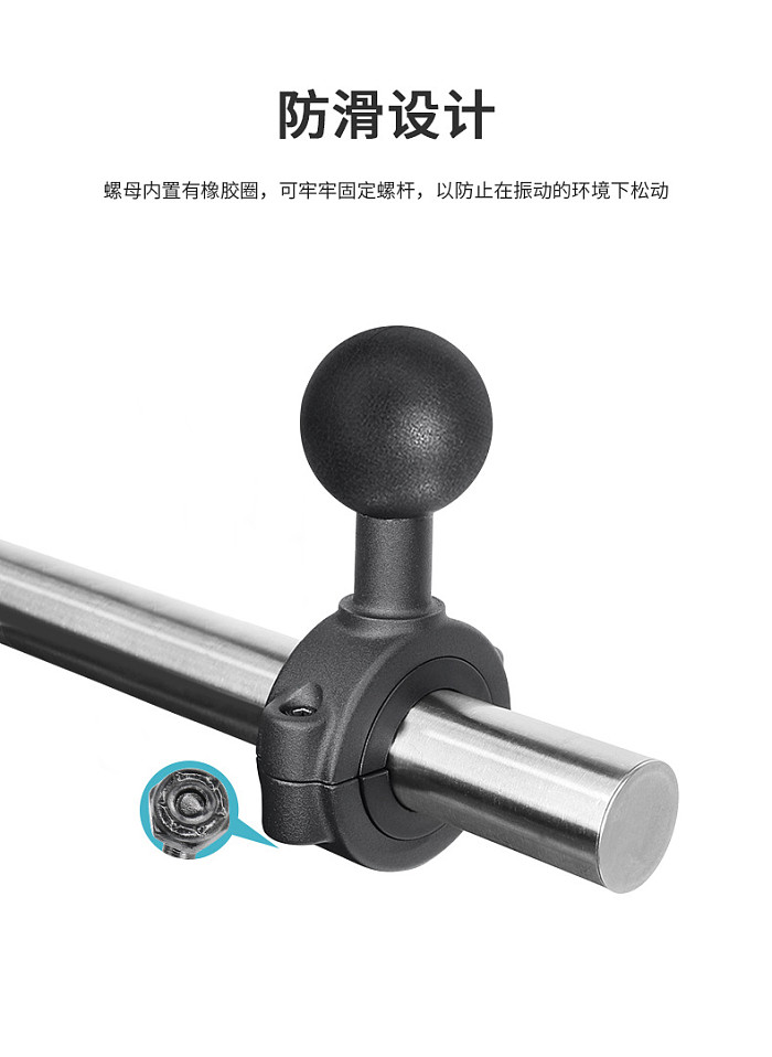 Aluminum Alloy 1inch / 1.5inch Ball Head Mount Base for Bike Motorcycle Rearview Mirror Adapter Holder for Gopro Action Camera