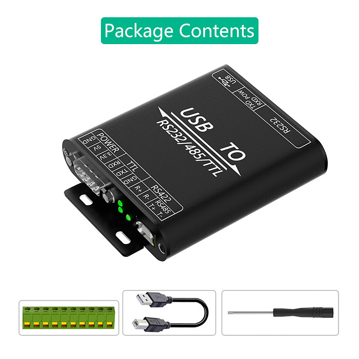 USB to RS232/485/422/TTL Converter with CP2102 Chip Industrial Grade Isolated USB Adapter TTL Serial 3.3V/5V Voltage Translator