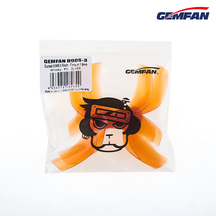 (GEMFAN) D90S 3blades Propeller  Ducted 90MM 3.5Inch Three hole 1.5mm PC Material  2CW 2CCW For Drone Toy Accessories
