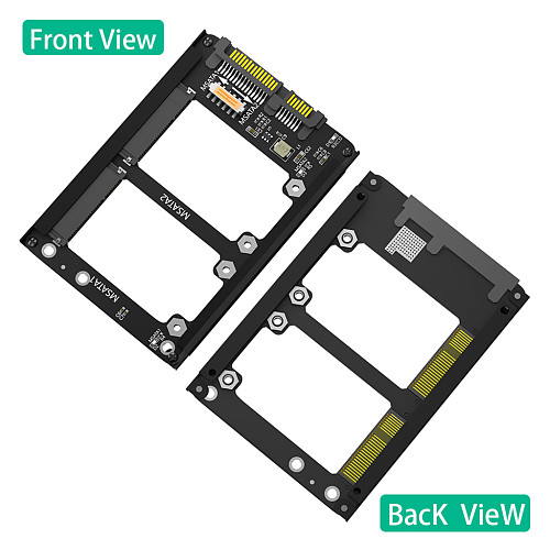 Dual Full-size Msata SSD to 2.5  SATA III High Speed SATA3 with Frame Bracket - Retain mSATA SSD as 7mm 2.5  SATA Drive  6Gbps
