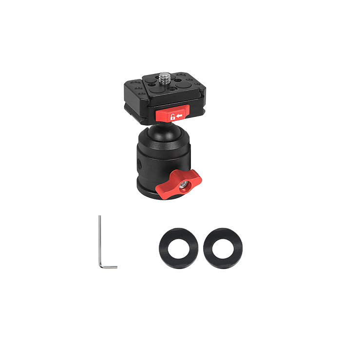 For DJI  OSMO 360 Aluminum Alloy 1/4 Ball Head Fixed Seat Quick Mounting Plate Video Live Tripod Fixing Bracket for SLR Fill Light Microphone