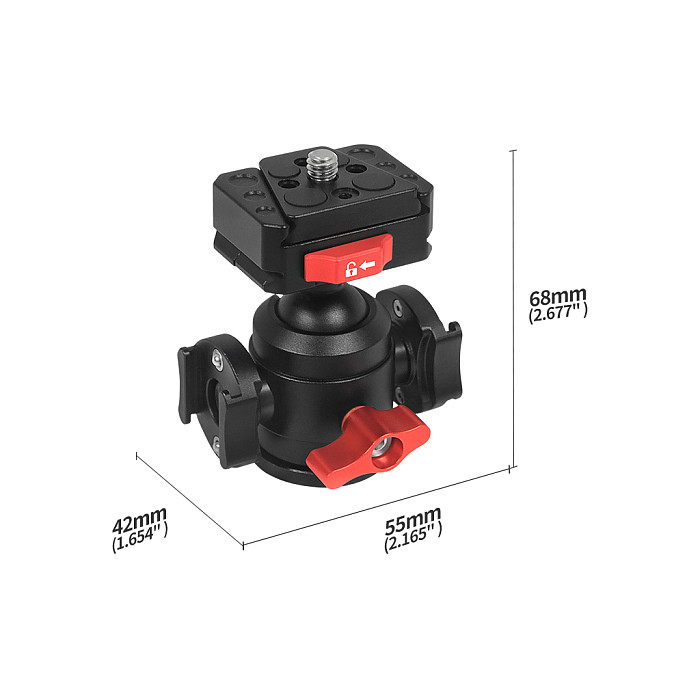 For DJI  OSMO 360 Aluminum Alloy 1/4 Ball Head Fixed Seat Quick Mounting Plate Video Live Tripod Fixing Bracket for SLR Fill Light Microphone