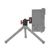 Aluminum Alloy 1/4 Ball Head Fixed Seat Quick Mounting Plate Video Live Tripod Fixing Bracket for SLR Fill Light Microphone