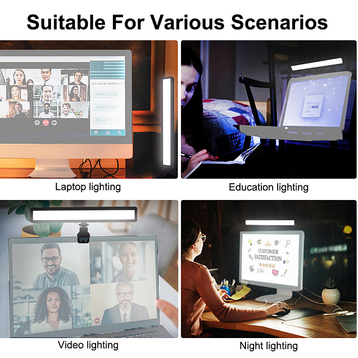 WS66 Three-Color Temperature Laptop Led Screen Eye Protection Light Online Meeting Light