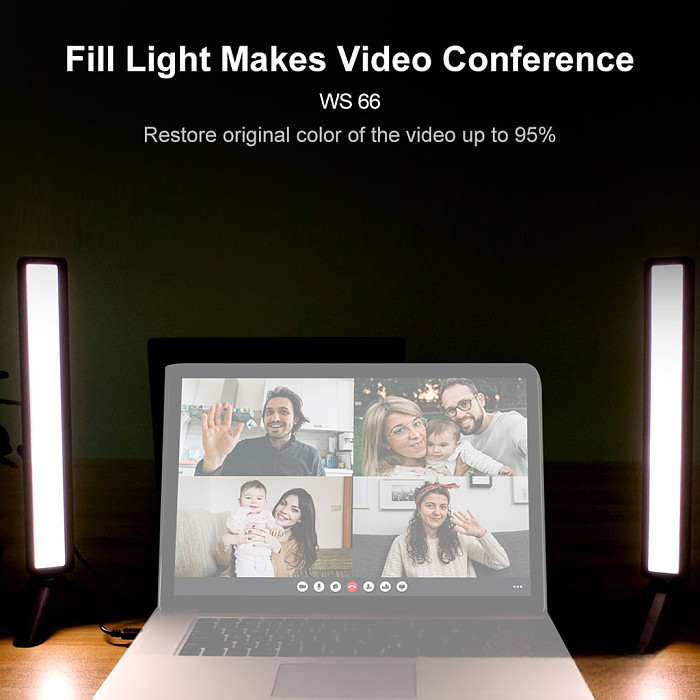 WS66 Three-Color Temperature Laptop Led Screen Eye Protection Light Online Meeting Light