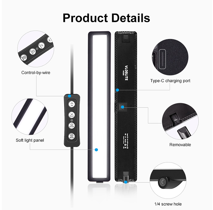 WS66 Three-Color Temperature Laptop Led Screen Eye Protection Light Online Meeting Light