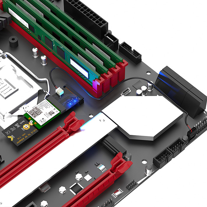 Upgrade Version M.2 for NGFF A+E key WiFi/Bluetooth-compatible Card to M.2 Key M Adapter Card for Intel