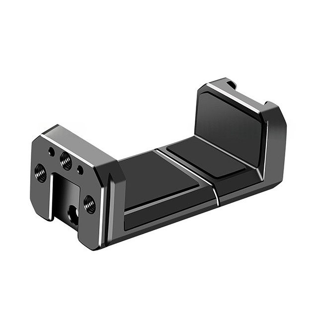 Metal Phone Holder with Cold Shoe 1/4 Screw Holes Mobile Clip Stand Support Smartphone Clamp for Arca Tripod Mount Bracket