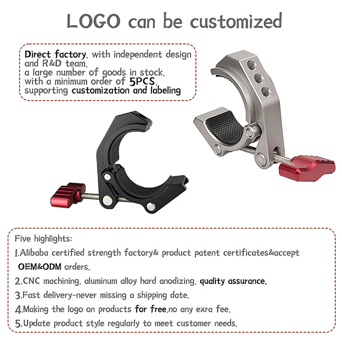 Metal Bike Bicycle Motorcycle Handlebar Mount Holder Super Clamp for Gopro Hero 12 11 10 for Insta360 for DJI OSMO Action Camera