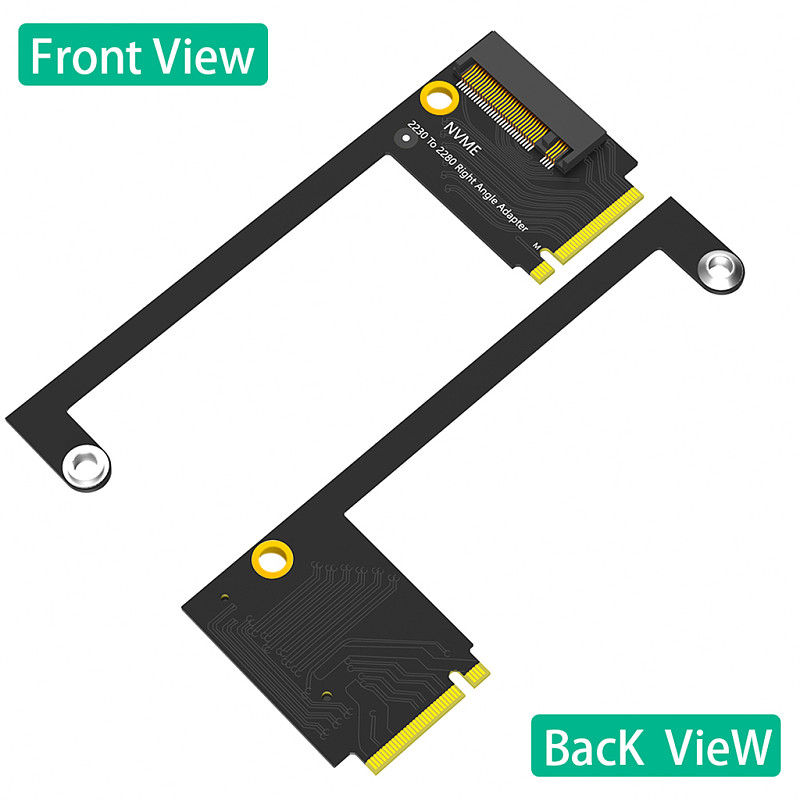 For Rog Ally Handheld Conversion 2230 to 2280 SSD Hard Drive Expansion Board for NVME M-Key M.2 PCIE4.0 Right Angle Adapter Card