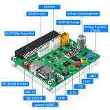 ATX 6Pin Power Supply Breakout Board with Adjustable Voltage Knob 4*USB2.0 Support QC 2.0/QC 3.0 for HP/DELTA/FUJITSU/LITEON PSU