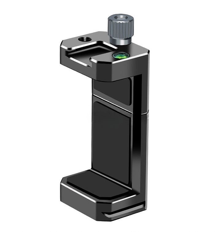 Metal Phone Holder with Cold Shoe 1/4 Screw Holes Mobile Clip Stand Support Smartphone Clamp for Arca Tripod Mount Bracket