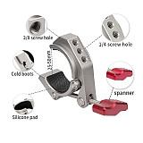 Metal Bike Bicycle Motorcycle Handlebar Mount Holder Super Clamp for Gopro Hero 12 11 10 for Insta360 for DJI OSMO Action Camera