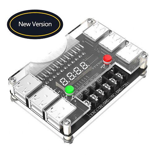 ATX Power Supply Breakout Board Acrylic Case Kit 12*USB Port for Tinker for Microcontroller for Raspberry Pi for Banana Pi Board