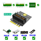 For M.2(NGFF) 2230 Key A/A+E/E to PCI-E 1X Adapter Card PCI Expres Card Convert M.2 key A+E for Windows XP/7/8/10 WinCE & Linux