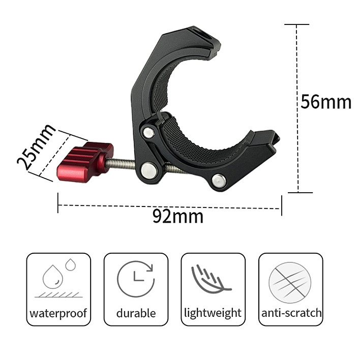 Metal Bike Bicycle Motorcycle Handlebar Mount Holder Super Clamp for Gopro Hero 12 11 10 for Insta360 for DJI OSMO Action Camera