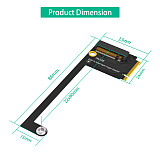 For Rog Ally Handheld Conversion 2230 to 2280 SSD Hard Drive Expansion Board for NVME M-Key M.2 PCIE4.0 Right Angle Adapter Card