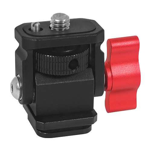 Quick installation mini handle adjustment with M3 mounting screw hole anti reverse pan tilt fixed seat with 1/4 screw hole