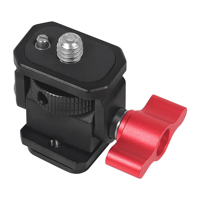 Quick installation mini handle adjustment with M3 mounting screw hole anti reverse pan tilt fixed seat with 1/4 screw hole