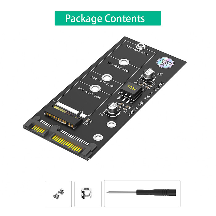 M.2 to SATA Adapter Card B Key/B+M Key SSD Converter M2 to 2.5inch SATA III Drivers for NGFF SATA3.0 M.2 2280 2260 2242 2230 SSD