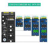M.2 to SATA Adapter Card B Key/B+M Key SSD Converter M2 to 2.5inch SATA III Drivers for NGFF SATA3.0 M.2 2280 2260 2242 2230 SSD