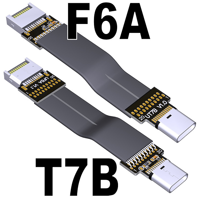 1pc USB3.2 Type C Female To Type E Male Extension Adapter Cable Internal USB 3.2 Flat Cable USB-C To 19P/20Pin Converter Cable