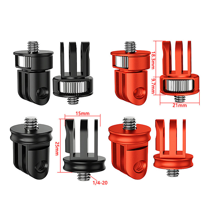 Mini 1/4  Screw Tripod Adapter 360 Rotating Mount Holder for GoPro Hero 12 11 10 9 8 for Insta360 One Action Cameras Accessories