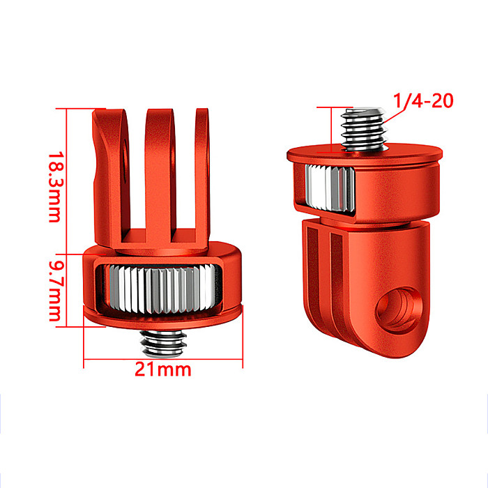Mini 1/4  Screw Tripod Adapter 360 Rotating Mount Holder for GoPro Hero 12 11 10 9 8 for Insta360 One Action Cameras Accessories