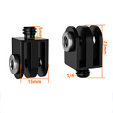 Mini 1/4  Screw Tripod Adapter 360 Rotating Mount Holder for GoPro Hero 12 11 10 9 8 for Insta360 One Action Cameras Accessories