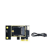 Wireless Network Card For NGFF M.2 to PCIE Support 3160 3165 7260 8265 9260 1550X 1650X AX200 AX210 Adapter Card for PC Desktop