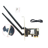 Wireless Network Card For NGFF M.2 to PCIE Support 3160 3165 7260 8265 9260 1550X 1650X AX200 AX210 Adapter Card for PC Desktop
