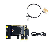 Wireless Network Card For NGFF M.2 to PCIE Support 3160 3165 7260 8265 9260 1550X 1650X AX200 AX210 Adapter Card for PC Desktop