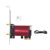 Wireless Network Card For NGFF M.2 to PCIE Support 3160 3165 7260 8265 9260 1550X 1650X AX200 AX210 Adapter Card for PC Desktop