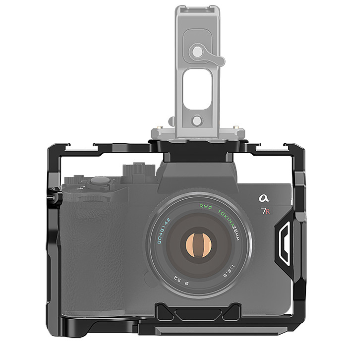 A7M4 Camera Cage To Mount Tripod Monitor Expansion Frame with Cold Shoe 1/4 3/8 Arri Hole for Sony A7R5 Camera Rig Accessories