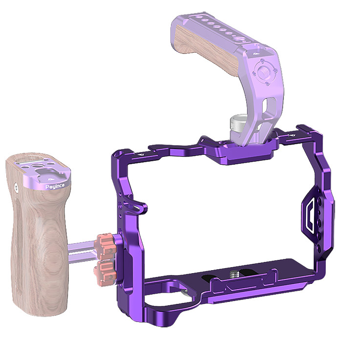 A7M4 Camera Cage To Mount Tripod Monitor Expansion Frame with Cold Shoe 1/4 3/8 Arri Hole for Sony A7R5 Camera Rig Accessories