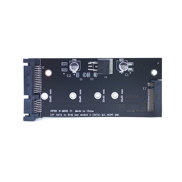 2.5  SATA to B+M Key Adapter Card M.2 to SSD3 M2 KEY B-M SSD Converter Card for M.2 NGFF 2230 2242 2260 2280 SSD Riser Card