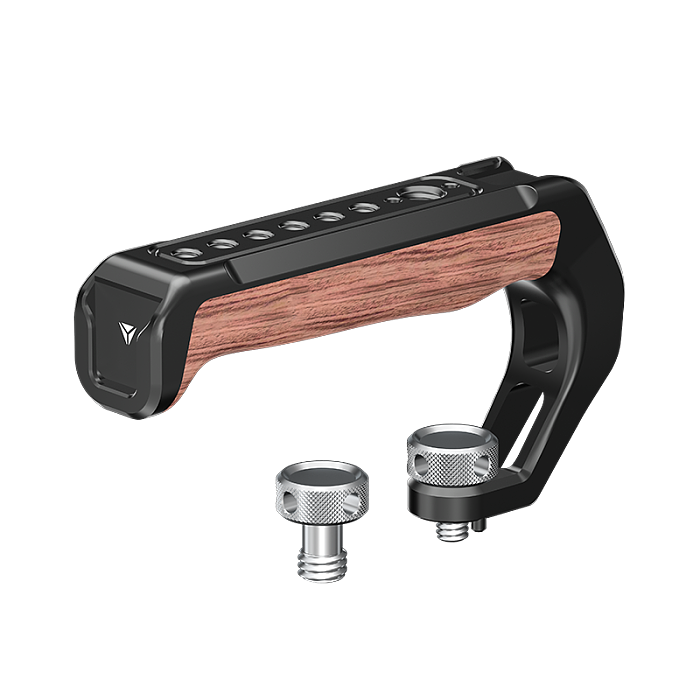 Camera Top Handle Handgrip with 3/8 Arri Locating Hole Cold Shoe Mount for Monitor Mic for Nikon Canon Sony DSLR Camera Cage Rig