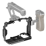 A7M4 Camera Cage To Mount Tripod Monitor Expansion Frame with Cold Shoe 1/4 3/8 Arri Hole for Sony A7R5 Camera Rig Accessories