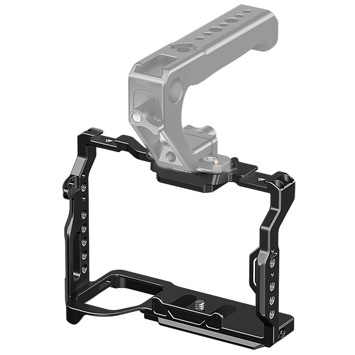 A7M4 Camera Cage To Mount Tripod Monitor Expansion Frame with Cold Shoe 1/4 3/8 Arri Hole for Sony A7R5 Camera Rig Accessories