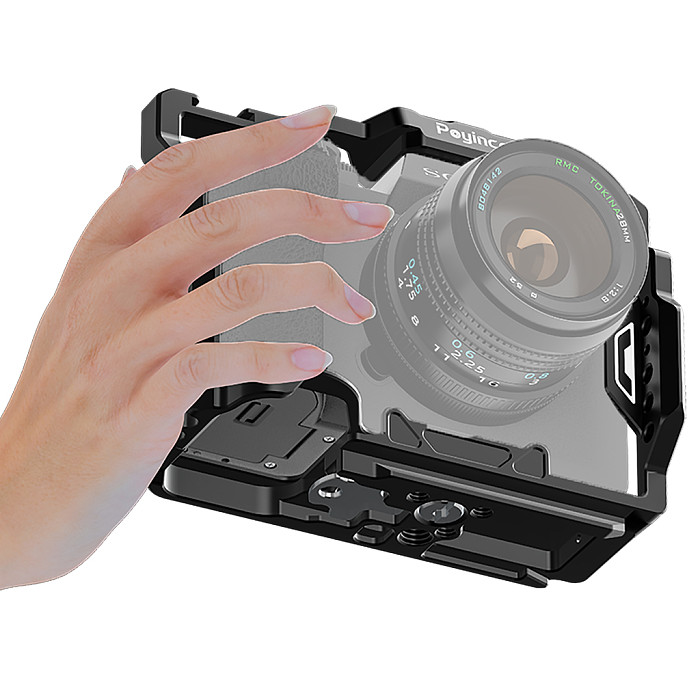 A7M4 Camera Cage To Mount Tripod Monitor Expansion Frame with Cold Shoe 1/4 3/8 Arri Hole for Sony A7R5 Camera Rig Accessories