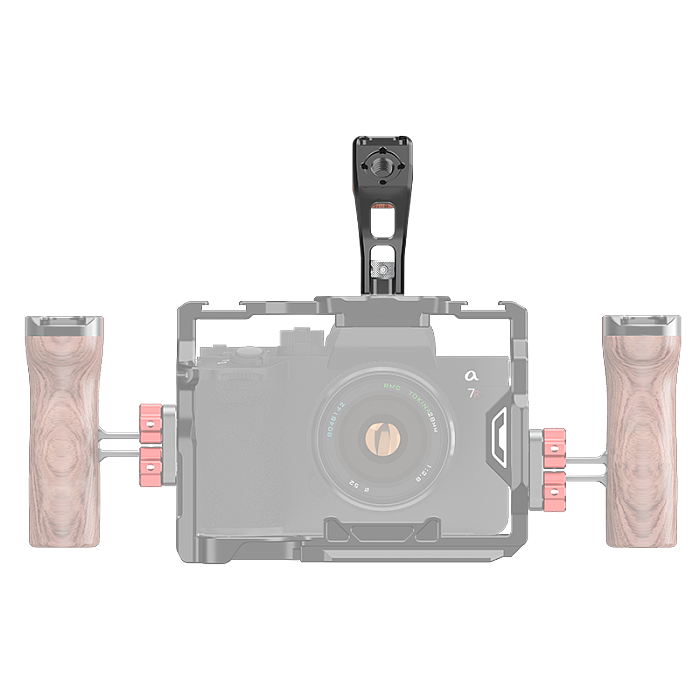 Camera Top Handle Handgrip with 3/8 Arri Locating Hole Cold Shoe Mount for Monitor Mic for Nikon Canon Sony DSLR Camera Cage Rig