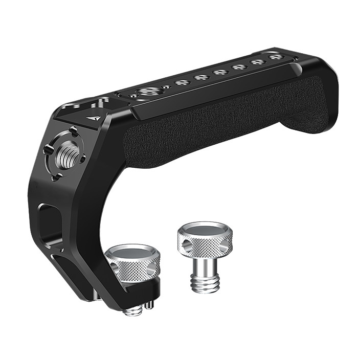 Camera Top Handle Handgrip with 3/8 Arri Locating Hole Cold Shoe Mount for Monitor Mic for Nikon Canon Sony DSLR Camera Cage Rig