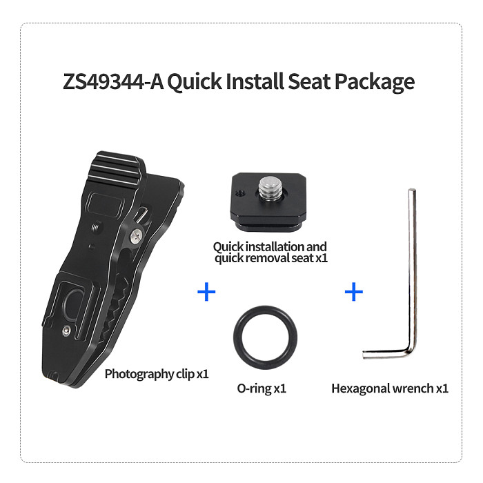 Photography Shoulder Strap Fixed Clip With 1/4 Screw 360 ° Adjustment Quick Install Seat For GOPRO12 360RS And Other Phone Equipments