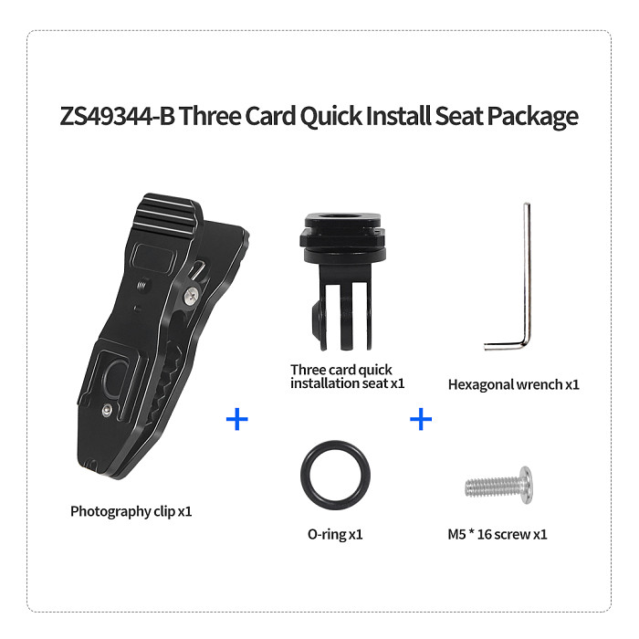 Photography Shoulder Strap Fixed Clip With 1/4 Screw 360 ° Adjustment Quick Install Seat For GOPRO12 360RS And Other Phone Equipments