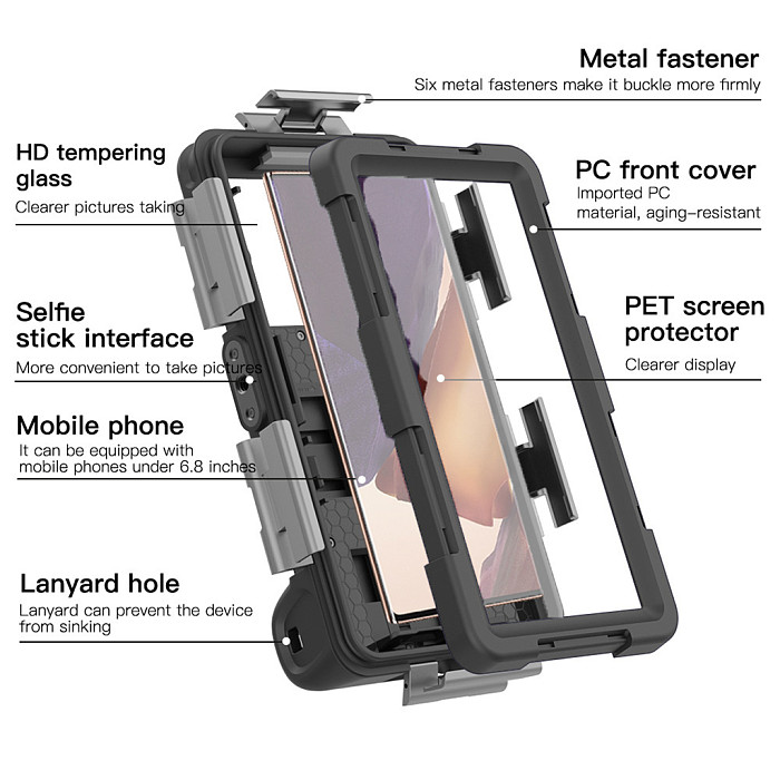 Diving Phone Case 15M Housing Case For iPhone 15 14 13 Pro Max Waterproof Lanyard Underwater Screen Camera Protector