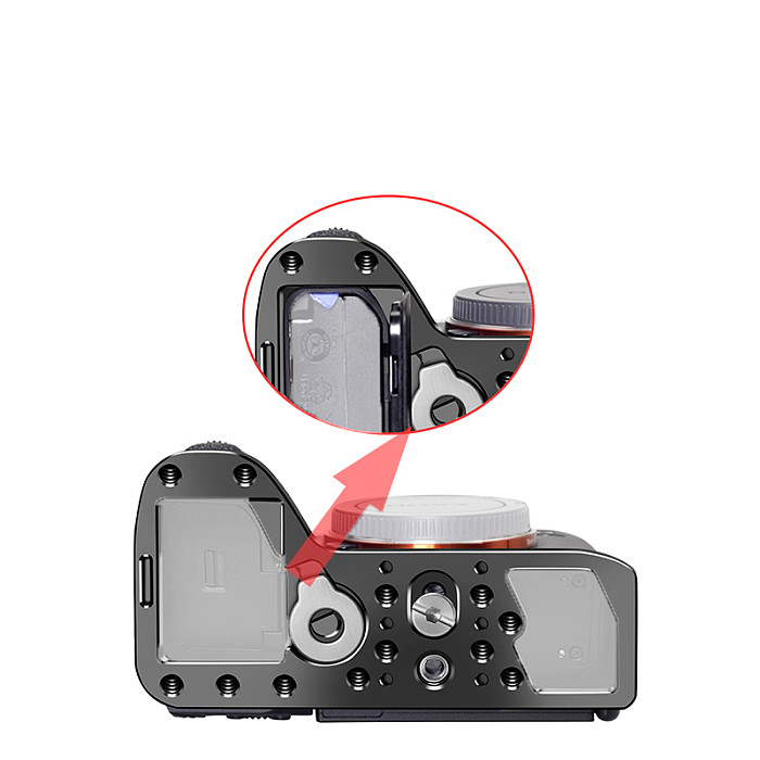 Aluminum Quick Release Plate Scratch Resistant Lightweight  Base Plate with 1/4 3/8 Hole for Sony A7R5 DSLR Camera Photography