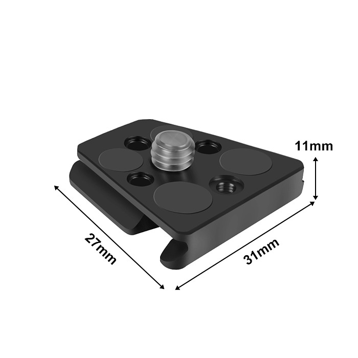 50mm Expansion Plate V Port Mount for DSLR Camera Tripod Head Quick Release Plate for DJI RS 3 Pro Handheld Gimbal Stabilizer