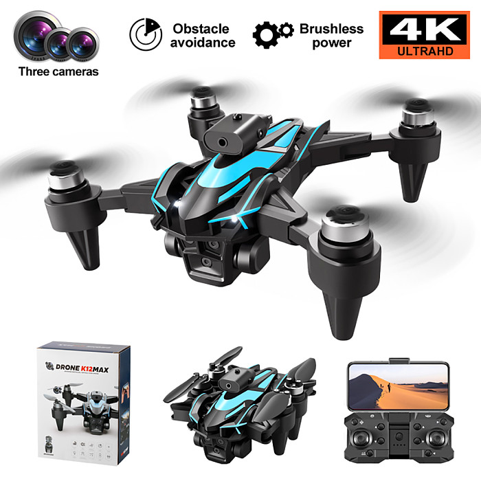 K12Max Drone Brushless Motor HD Aerial Photography Intelligent Obstacle Avoidance Aircraft Quadcopter Brushless Electric Dimming Flow