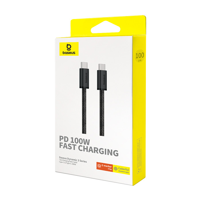 Baseus Dynamic 3 Series Fast Charging Data Cable For Type-C to Type-C 100W For iPhone/HUAWEI/Xiaomi/Samsung