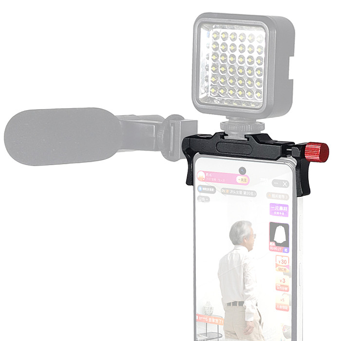 Aluminum alloy Expansion Phone Clip/Filter Adapter Bracket For 67-80mm Mobile Phone With 0.45x Wide-angle Macro 37mm Filter